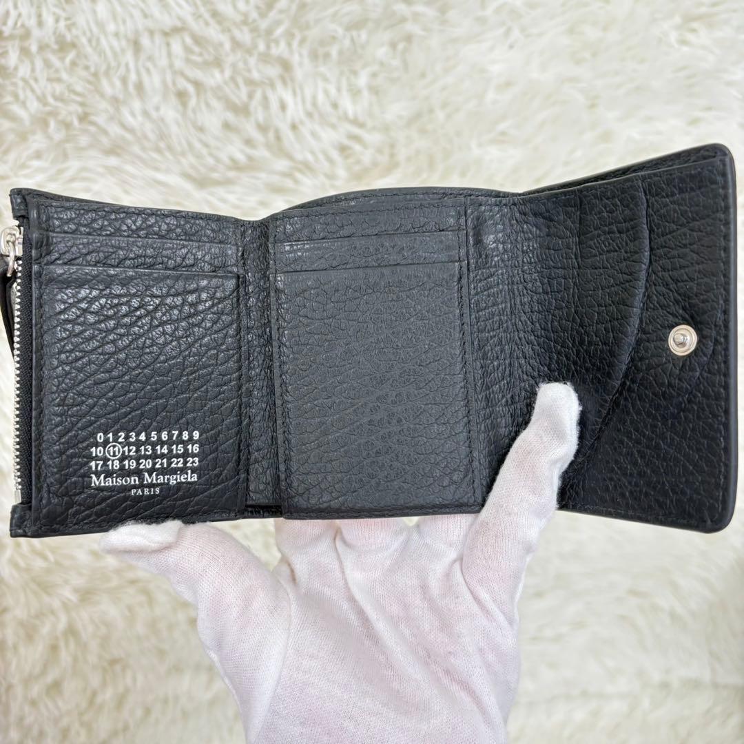 メゾンマルジェラ レザー 4ステッチ コンパクトウォレット 三つ折り財布