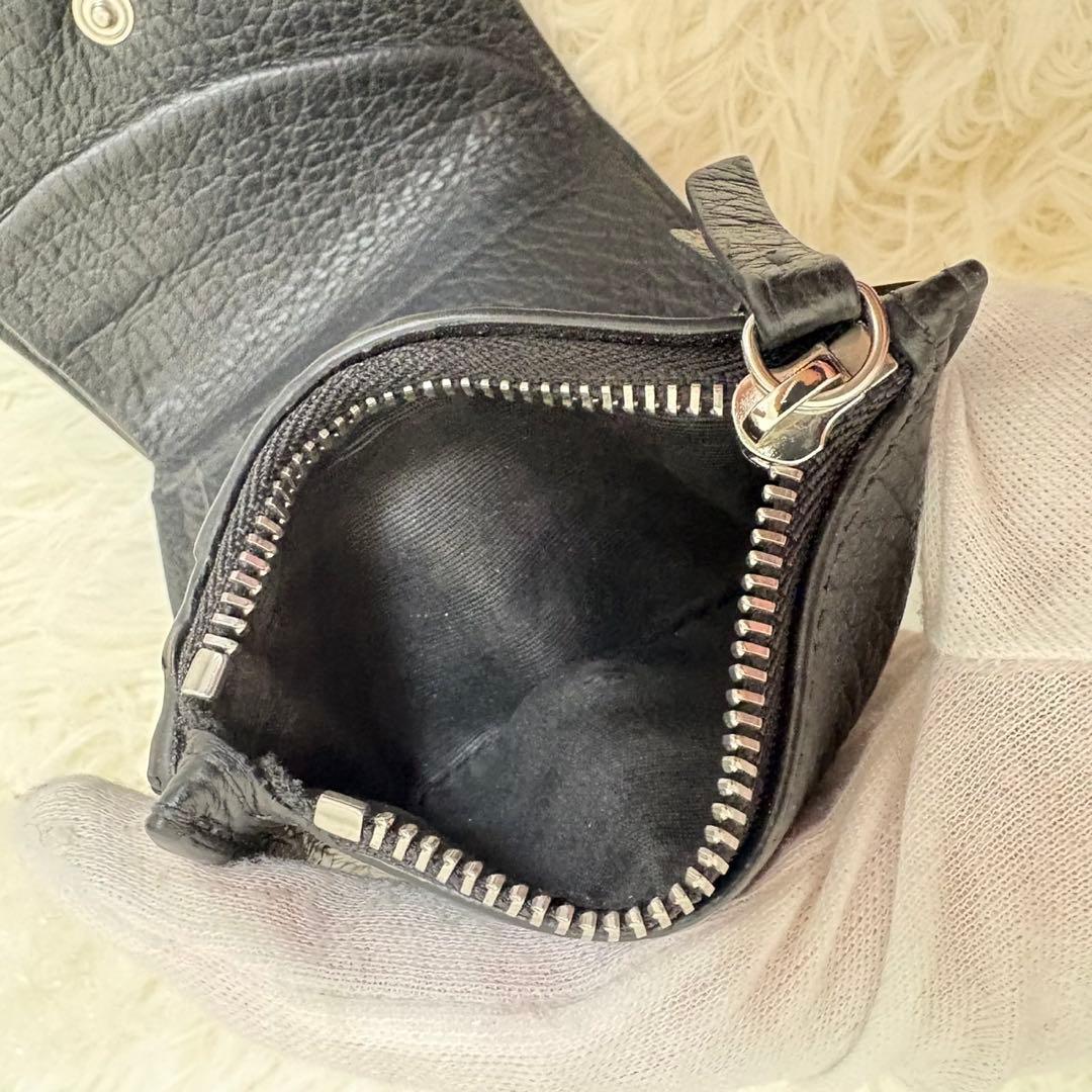 メゾンマルジェラ レザー 4ステッチ コンパクトウォレット 三つ折り財布