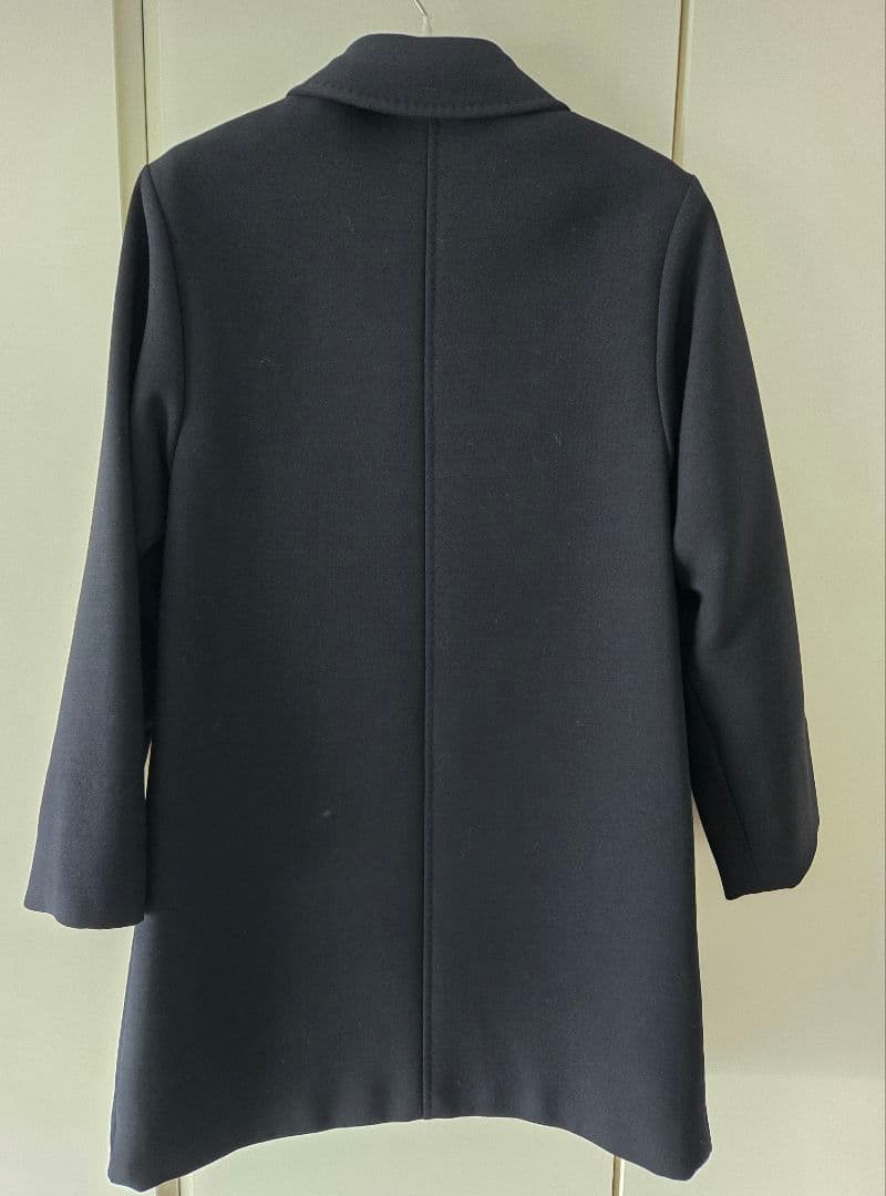 MaxMara ネイビー コート ボタン付き