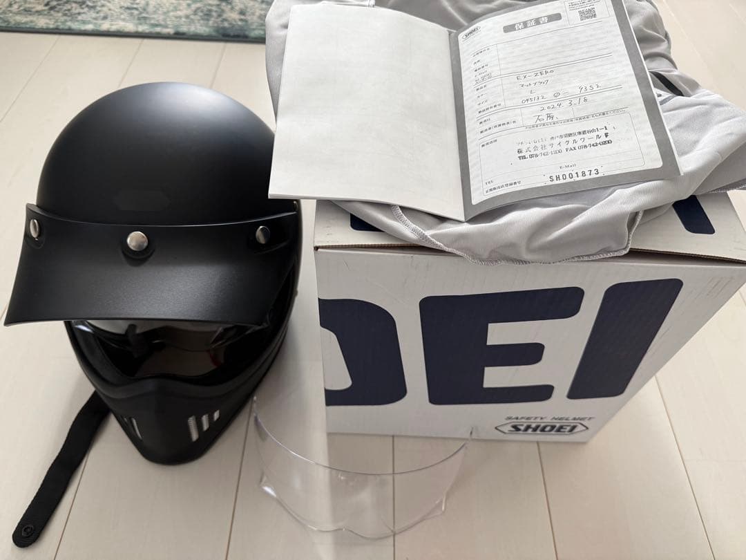 SHOEI EX-ZERO Lサイズ 純正調光シールド　バイザー付 付属品完備