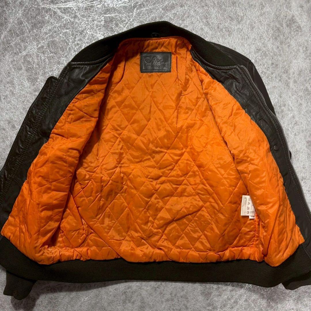 ジャケット・アウター MA-1 cow hide leather bomber jacket M