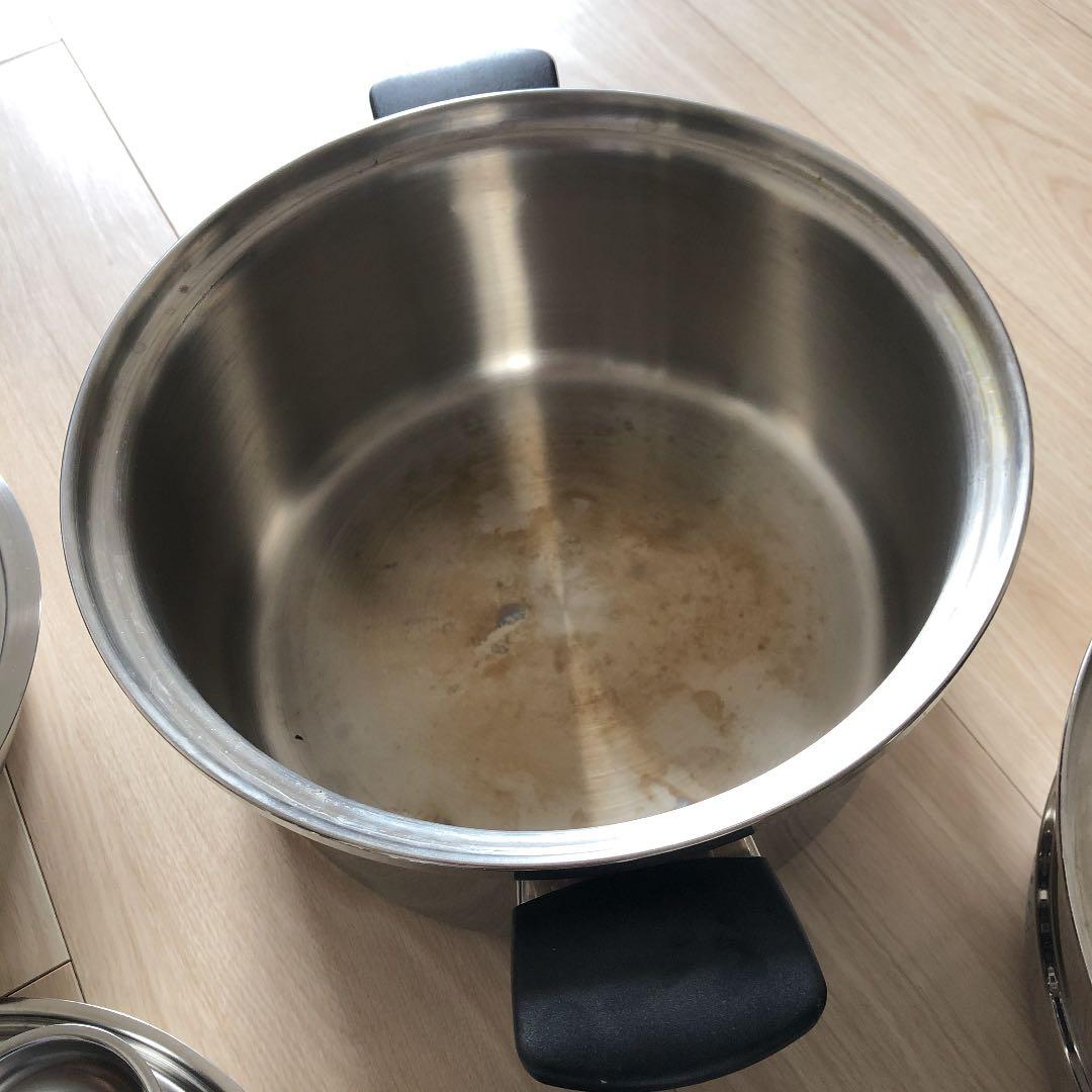 値下げ❗️クイーンクック 鍋 無水鍋 4点セット