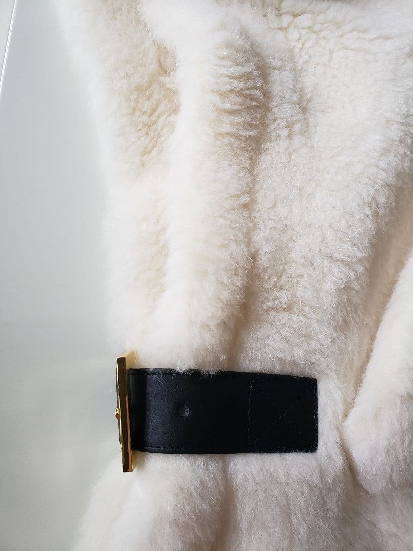 Max Mara テディ ケープ ホワイト