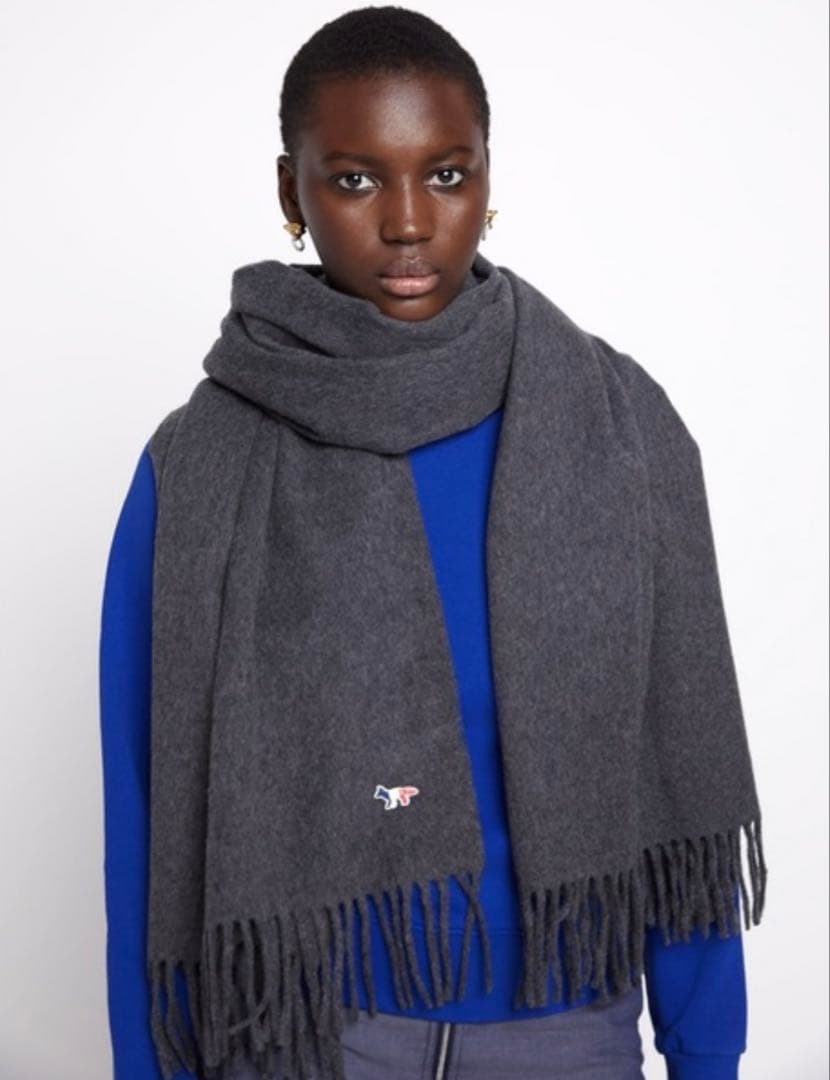 フォックス　パッチ　マフラー　ショールMAISON KITSUNE メゾンキツネ