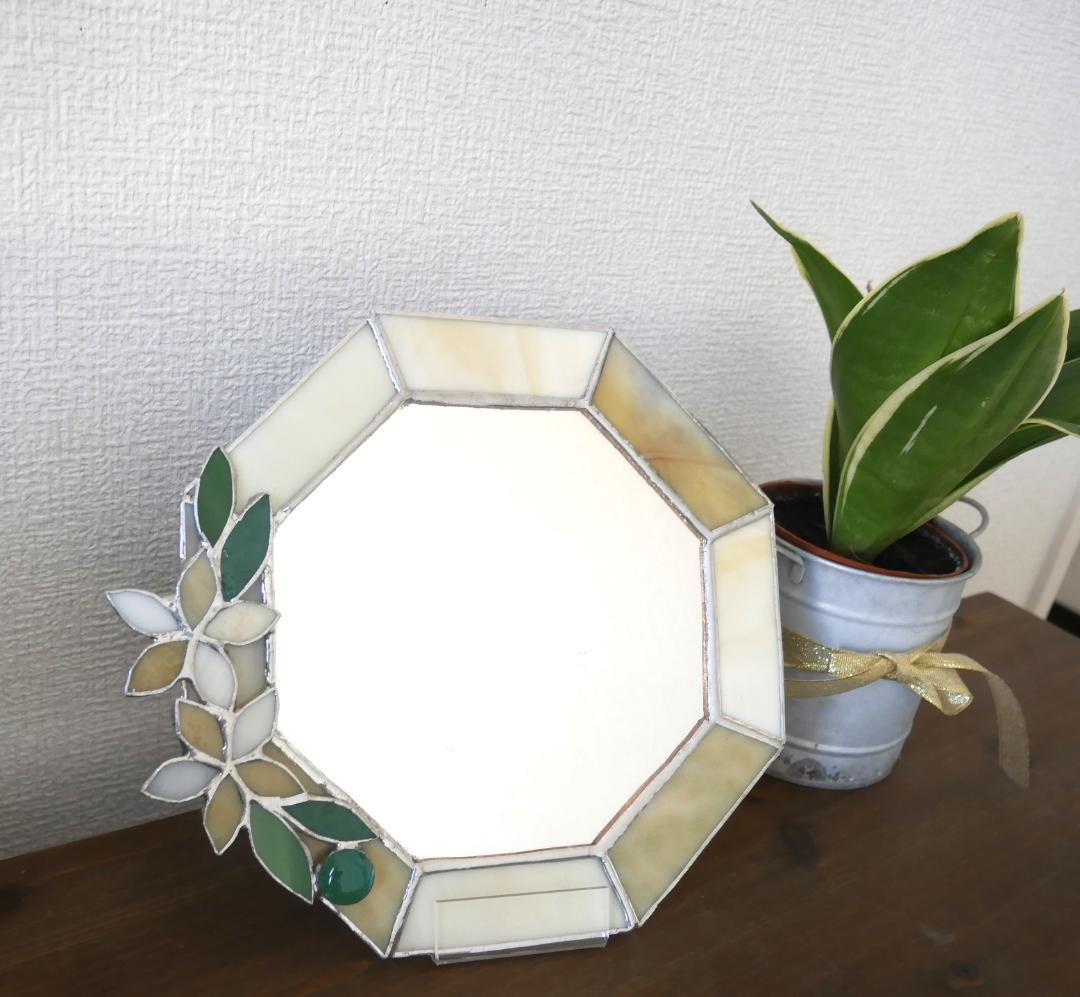 ✴︎:.。.: ベージュの八角形の鏡♪　(20size/Max23)