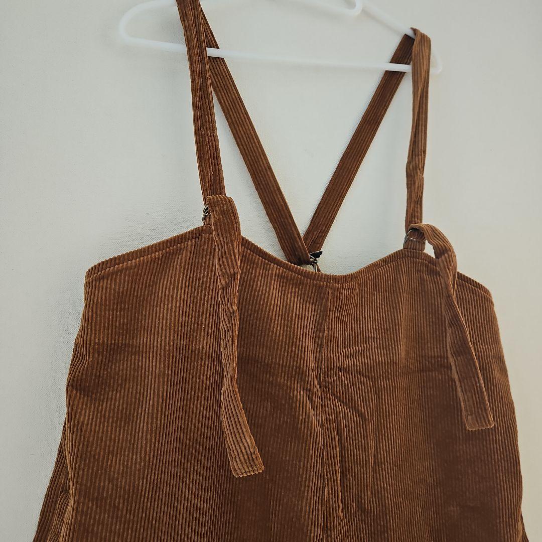 Brocanteキャメルコーデュロイ サロペット