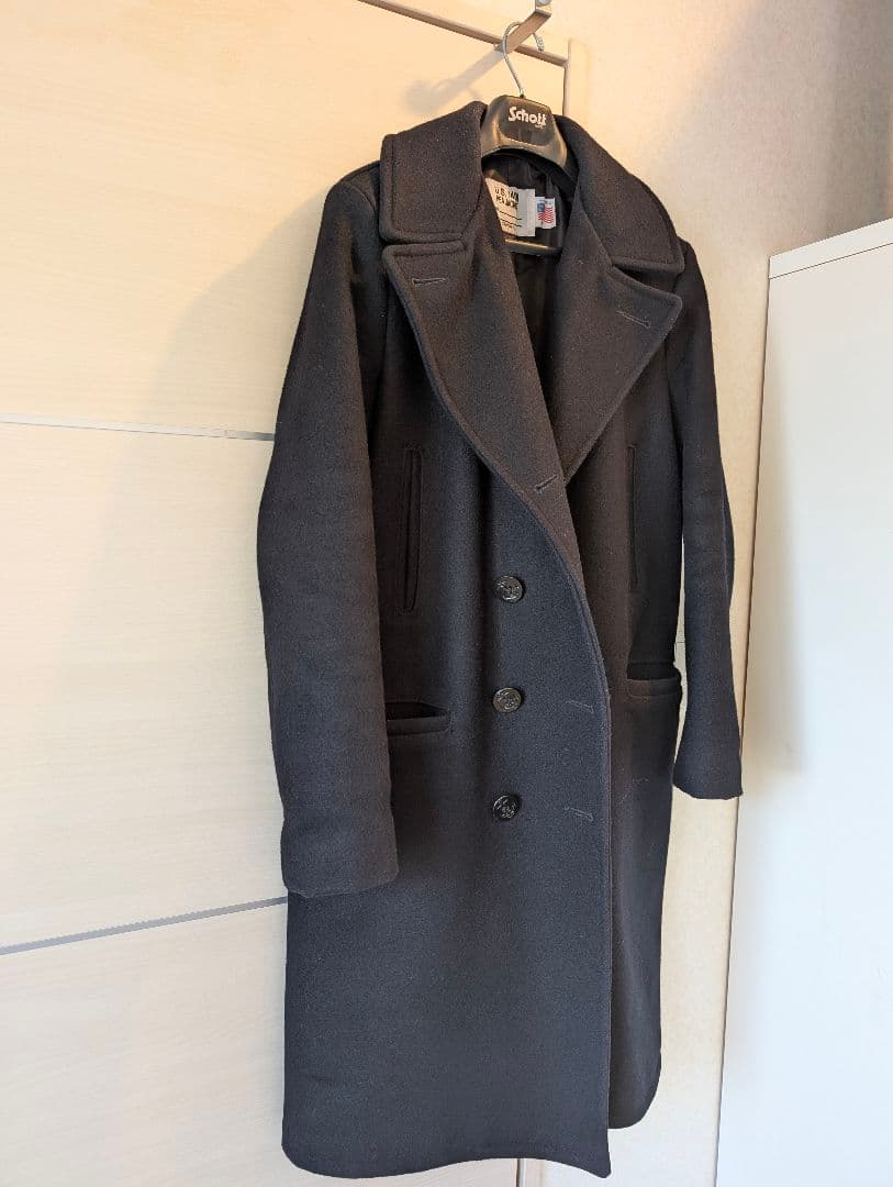 ジャケット・アウター Schott714US LONG MELTON PEACOAT3FW