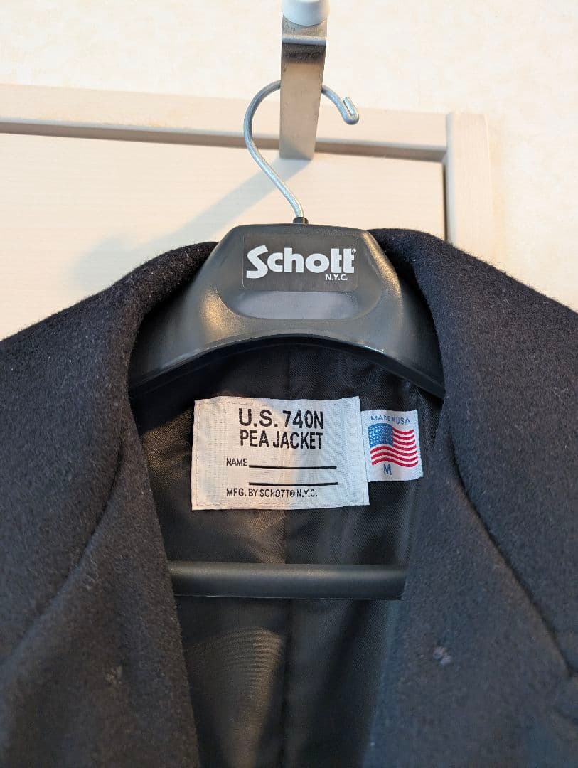 ジャケット・アウター Schott714US LONG MELTON PEACOAT3FW