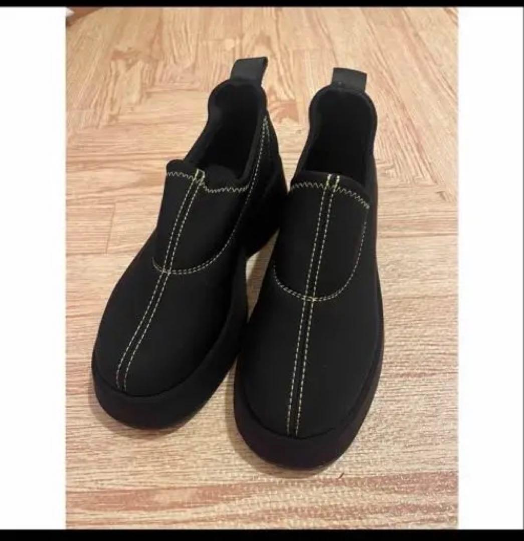 厚底ブラックスリッポン　GANNI 37インチ