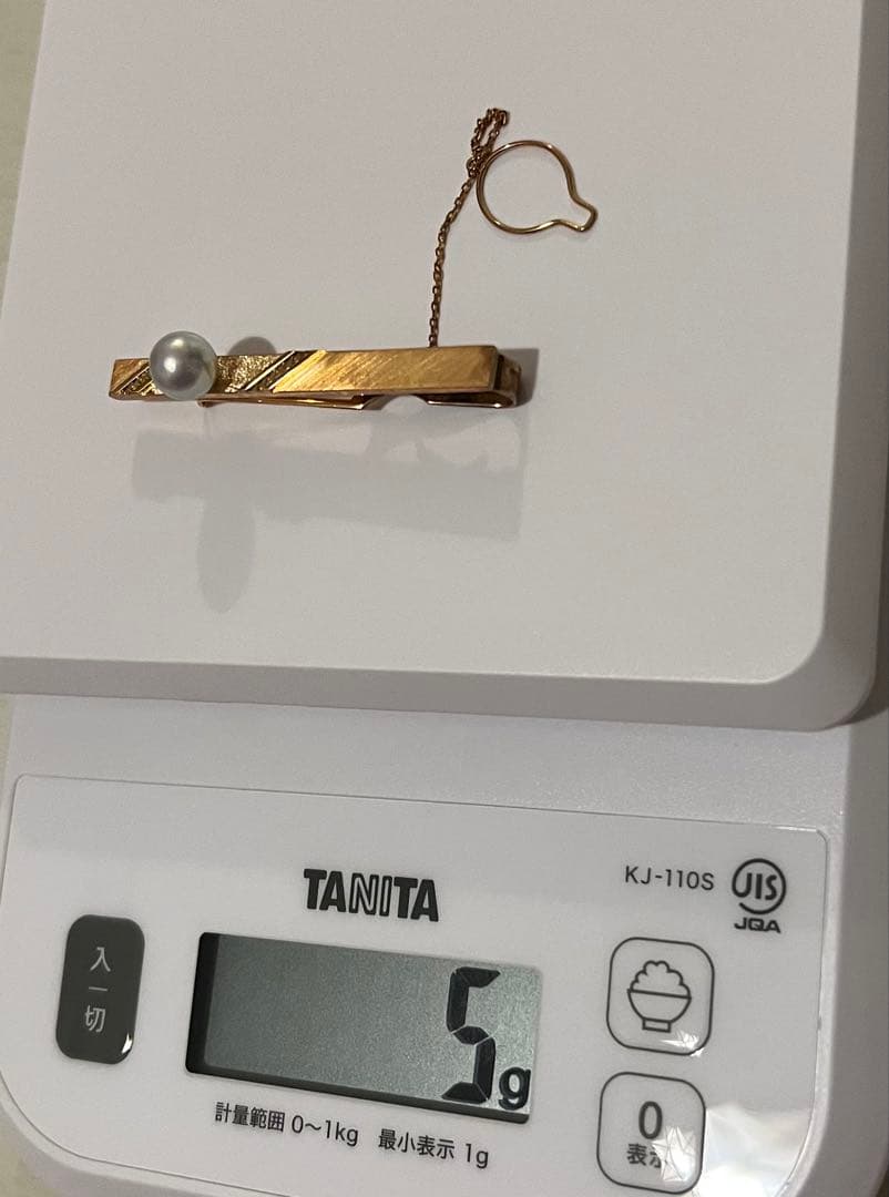 K18 刻印 タイピン パール 5ｇ