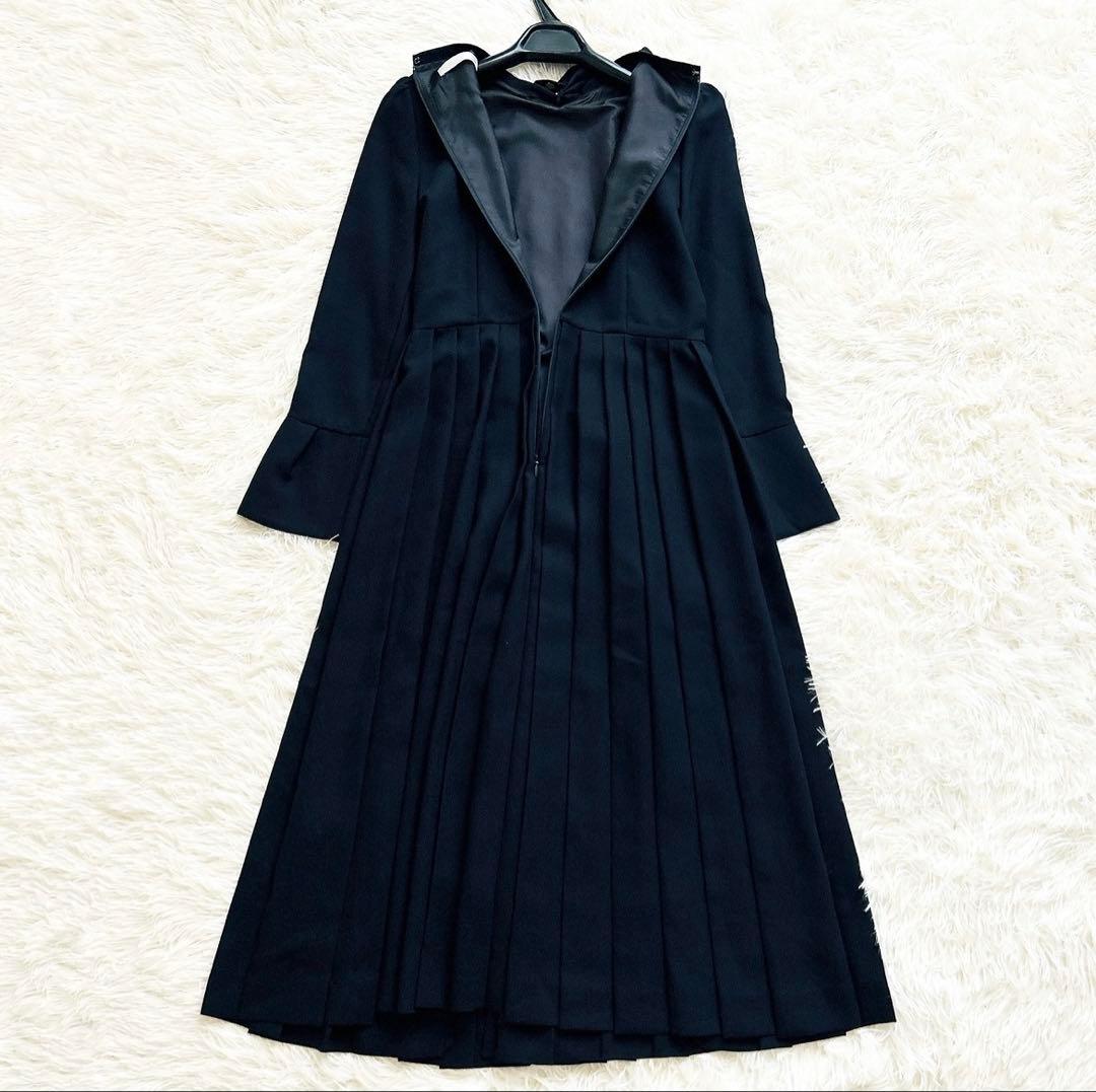 【mana♥︎】セルフォード　ロングワンピース　ボウタイプリーツワンピース