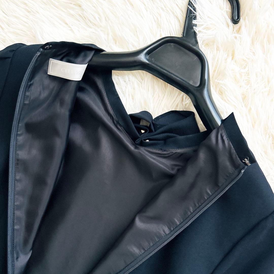 【mana♥︎】セルフォード　ロングワンピース　ボウタイプリーツワンピース