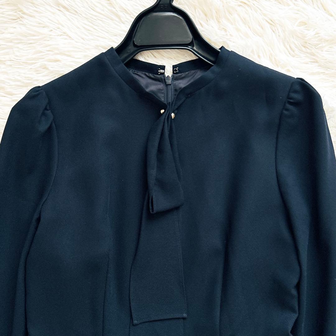 【mana♥︎】セルフォード　ロングワンピース　ボウタイプリーツワンピース