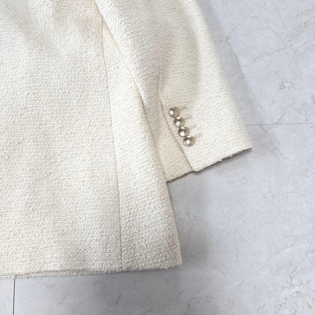 美品☆Spick & Span 3.6万　コットンツィードノーカラージャケット