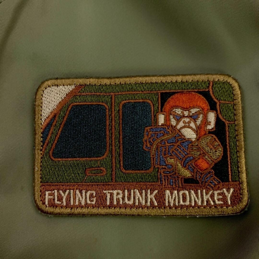HOUSTON L-2 フライトジャケット カーキ ワッペン 38　E011