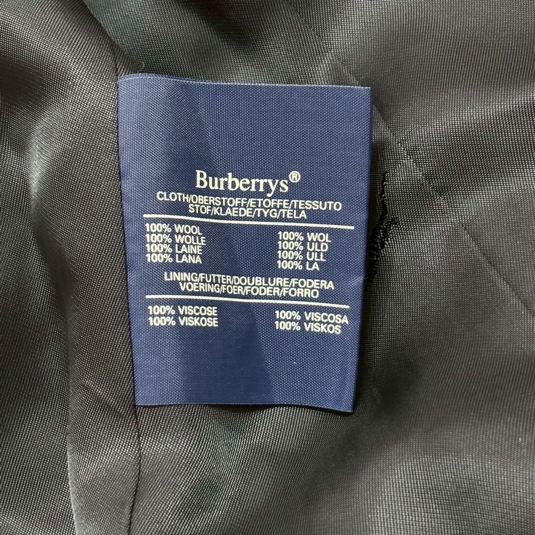 BURBERRY ダブル 紺ブレ 金ボタン テーラードジャケット エンブレム