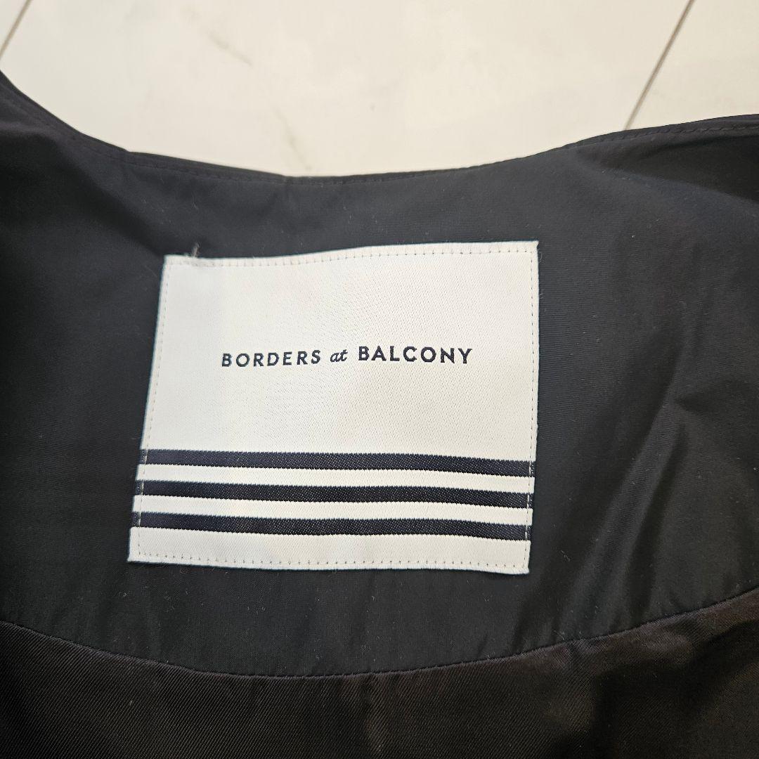 未使用に近い♡ボーダーズ アット バルコニー 38 ロング ダウン コート 黒
