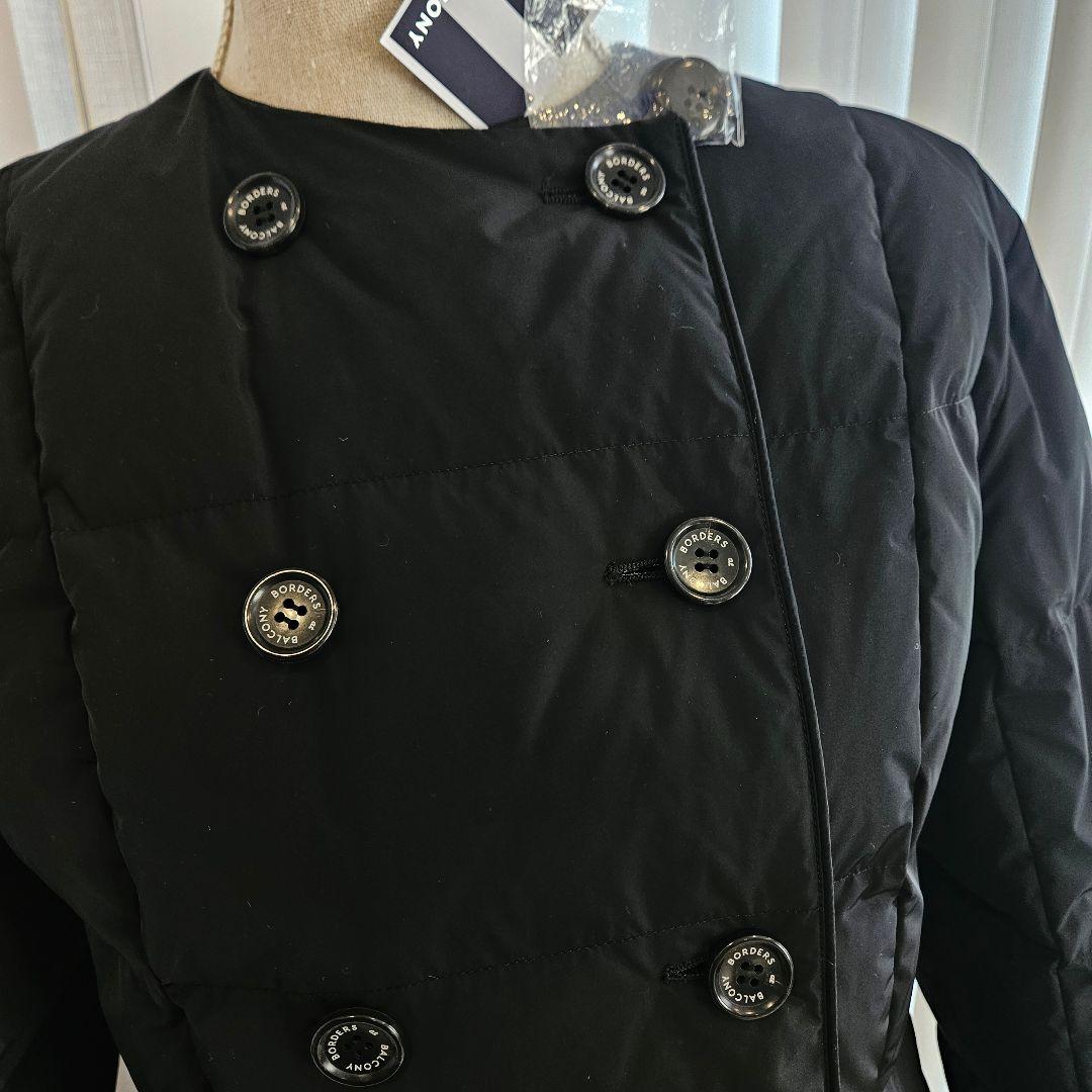 未使用に近い♡ボーダーズ アット バルコニー 38 ロング ダウン コート 黒