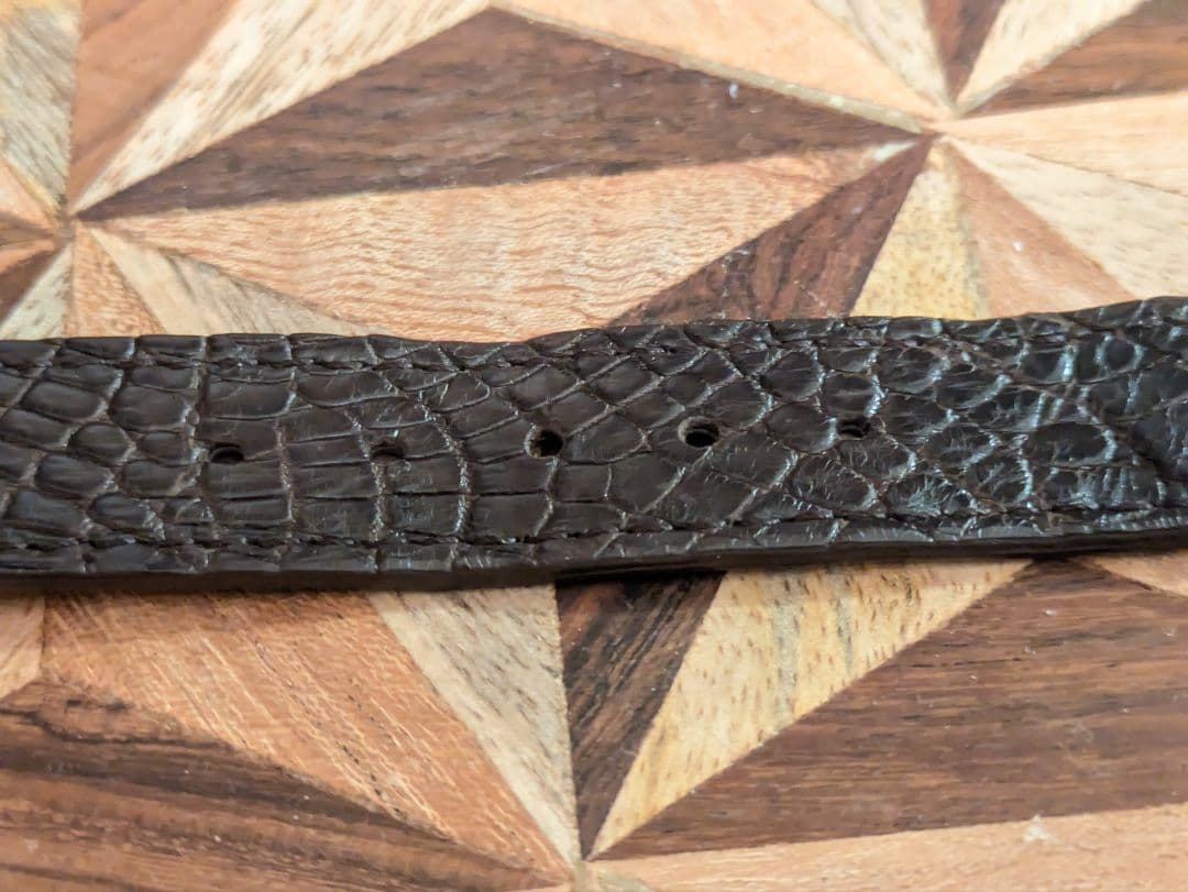 THE SOLE クロコ NATOベルト 18mm ブラウン ゴールド