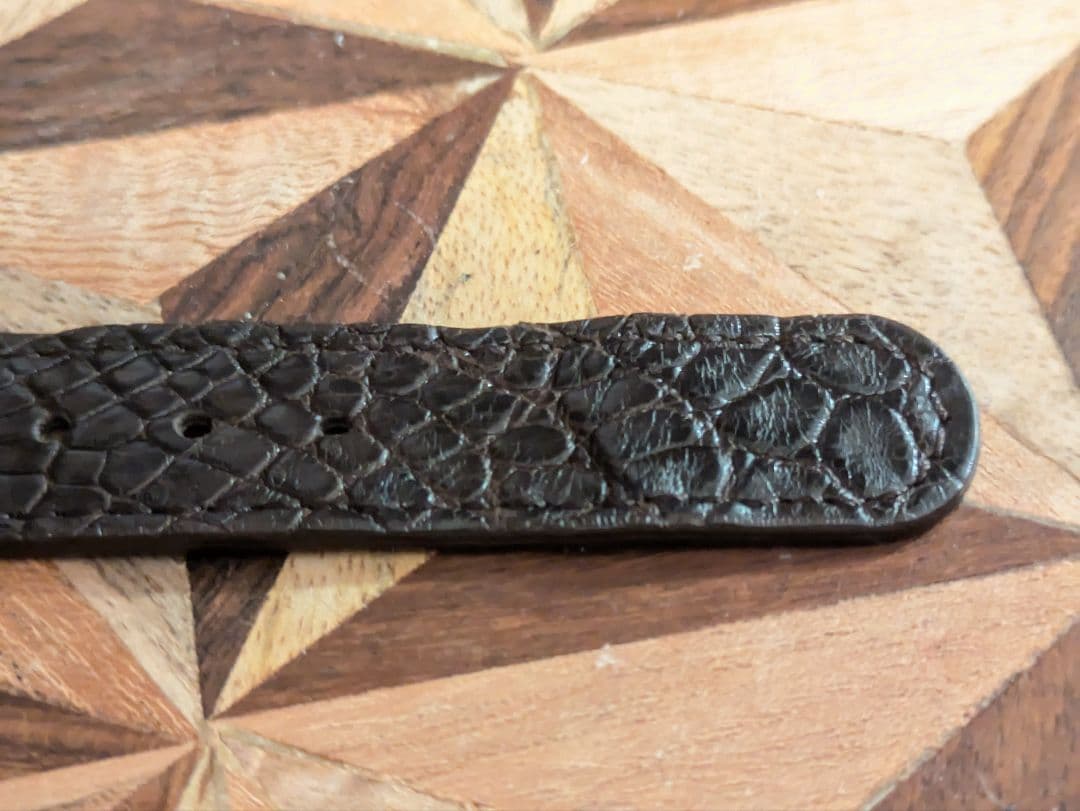 THE SOLE クロコ NATOベルト 18mm ブラウン ゴールド