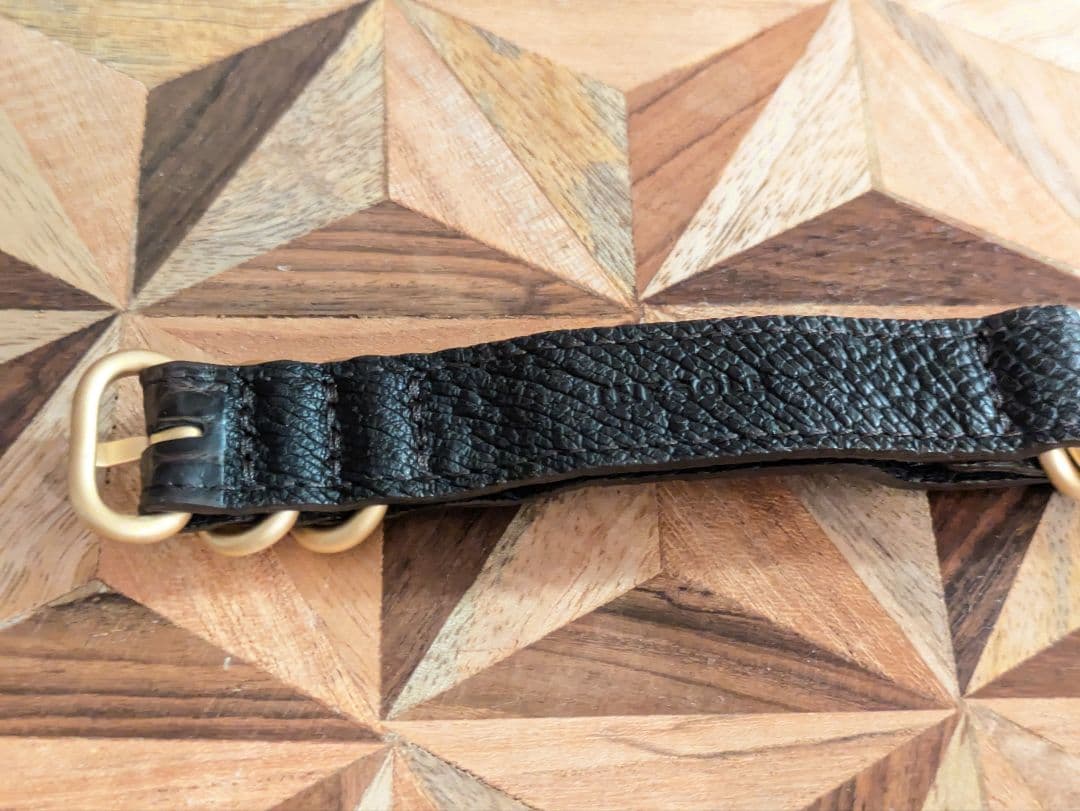 THE SOLE クロコ NATOベルト 18mm ブラウン ゴールド