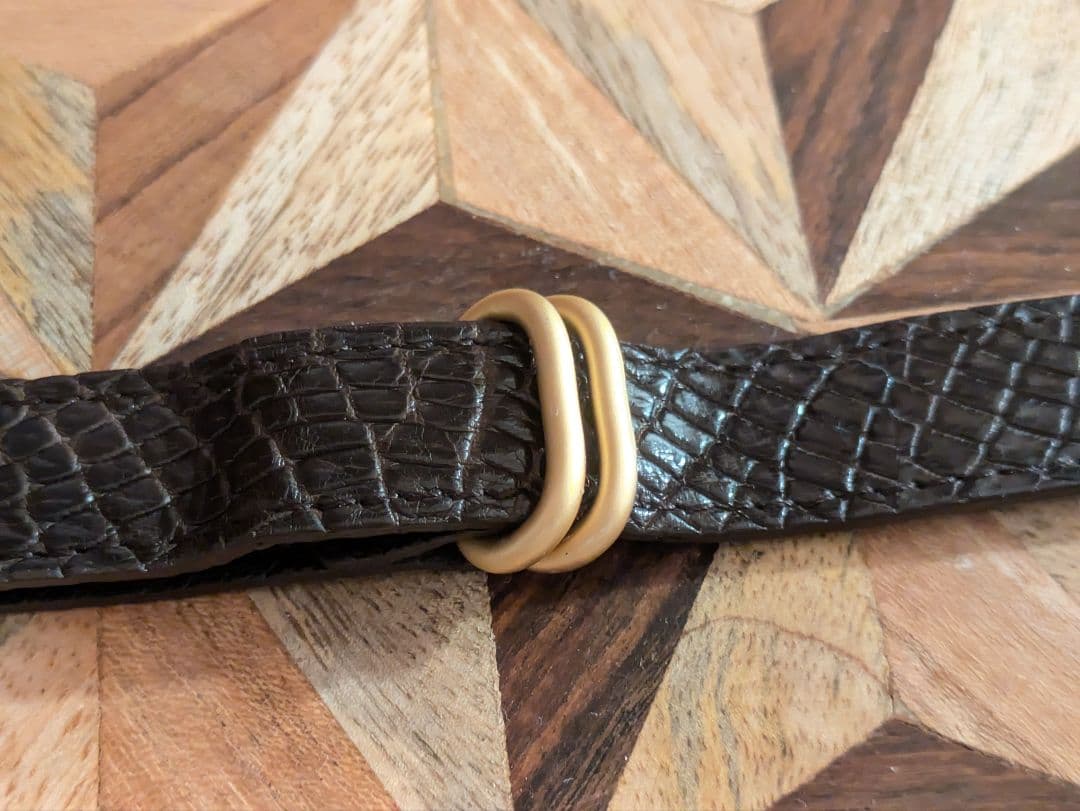 THE SOLE クロコ NATOベルト 18mm ブラウン ゴールド
