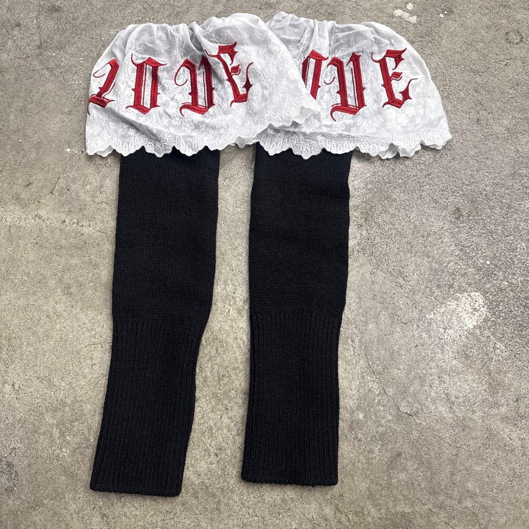 小物 tanakadaisuke red LOVE arm warmer