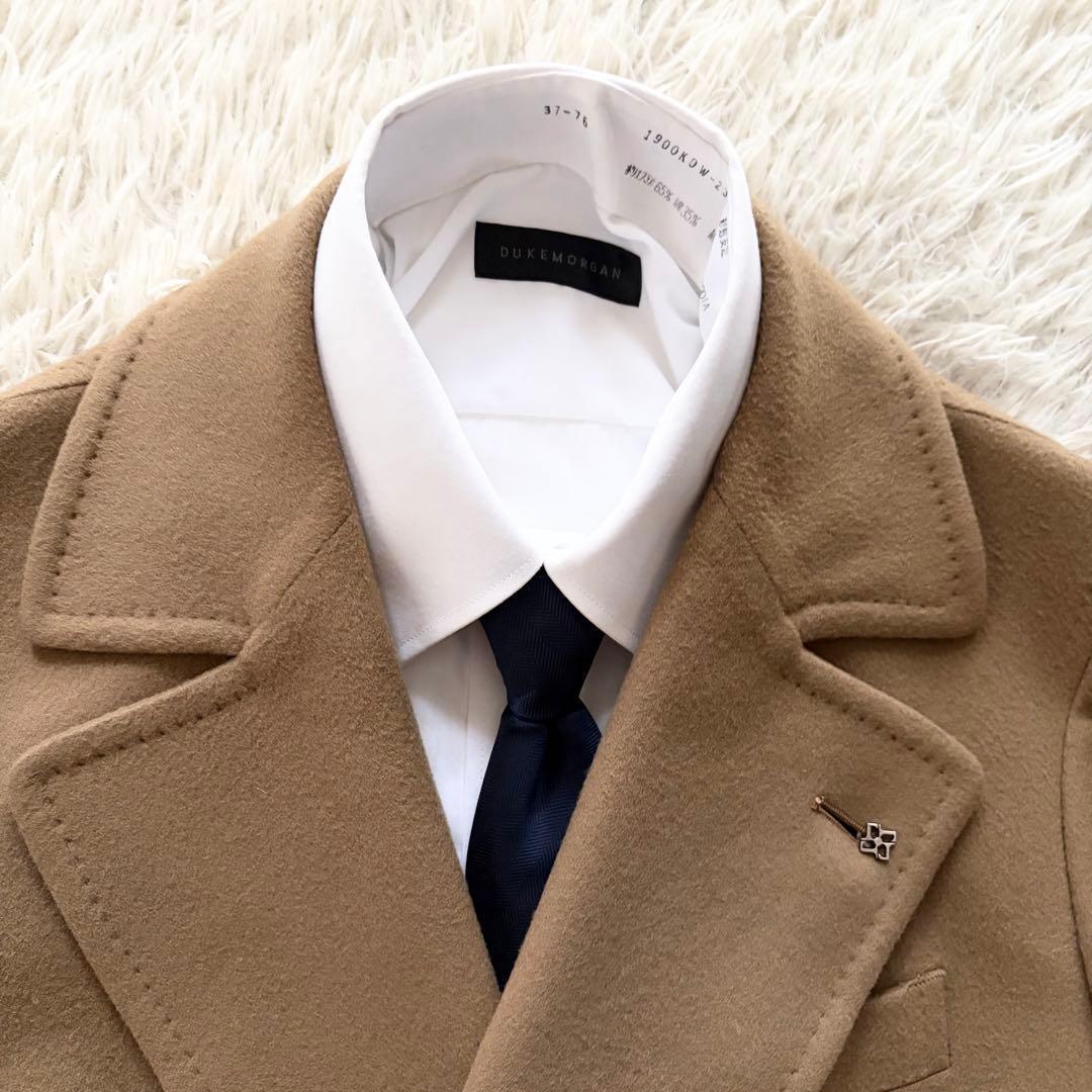 <美品>TAGLIATORE×ブリッラ キャメル ダブル チェスターコート 42