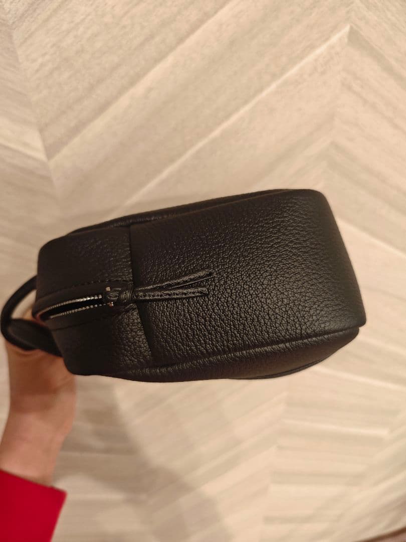 Aeta アエタ ブラックレザーハンドバッグ