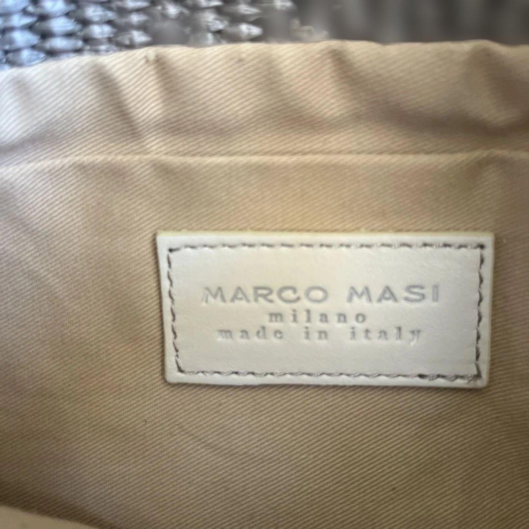 パ*ヤ様 MARCO MASI マルコマッシ巾着ショルダーバッグ ラフィア風×カ