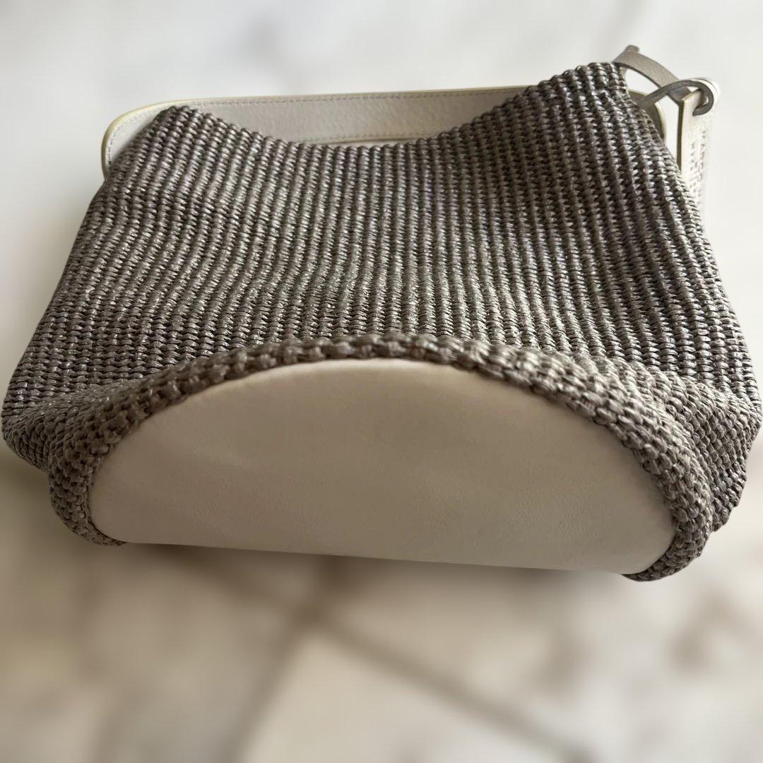 パ*ヤ様 MARCO MASI マルコマッシ巾着ショルダーバッグ ラフィア風×カ