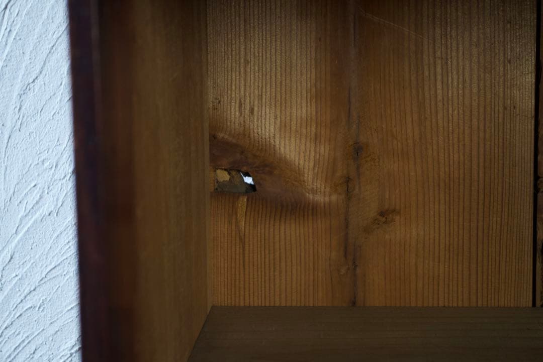 木製ガラス棚　食器棚　古道具　アンティーク