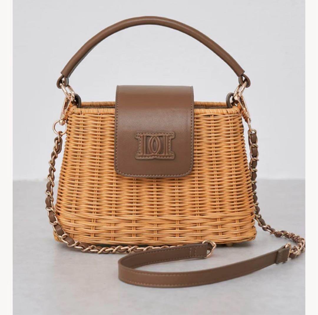 Darich ロゴレザーラタンバッグ