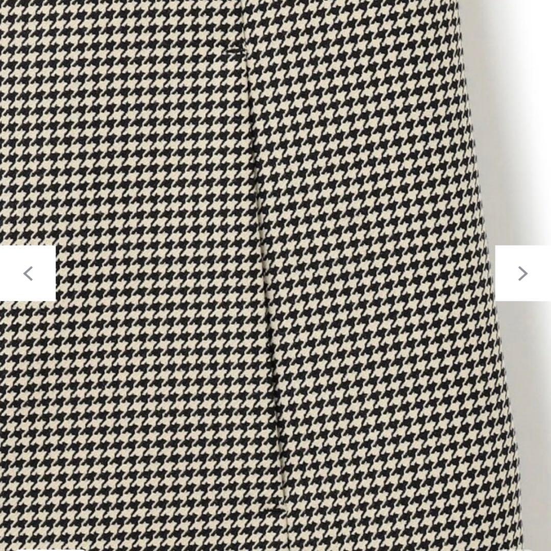 【美品】23区 ガンクラブチェック ロング ジレ モノトーンチェック38