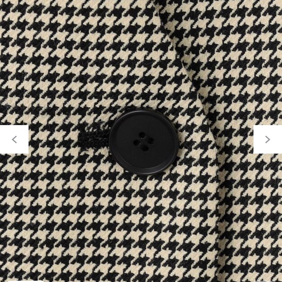 【美品】23区 ガンクラブチェック ロング ジレ モノトーンチェック38