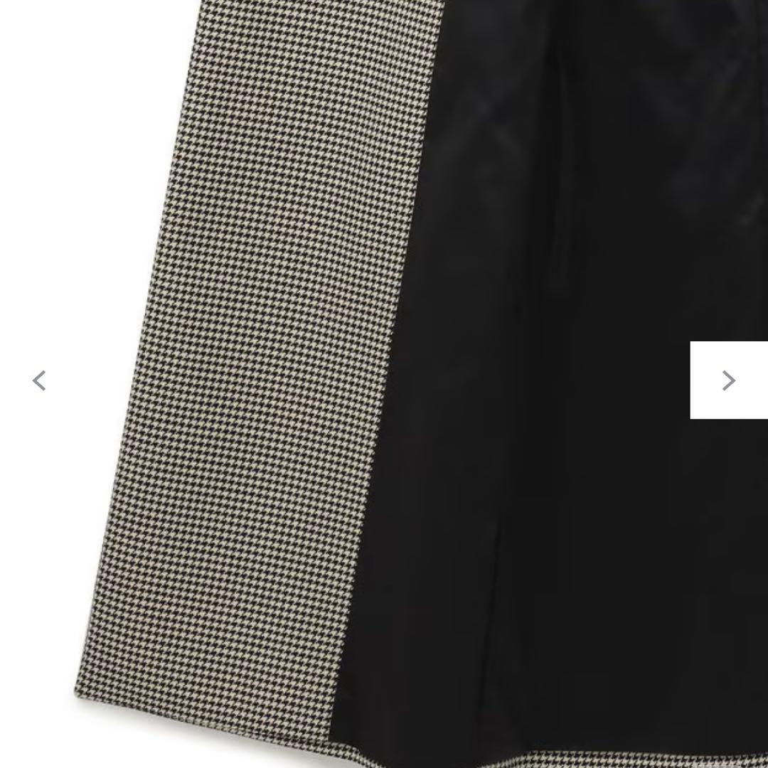 【美品】23区 ガンクラブチェック ロング ジレ モノトーンチェック38