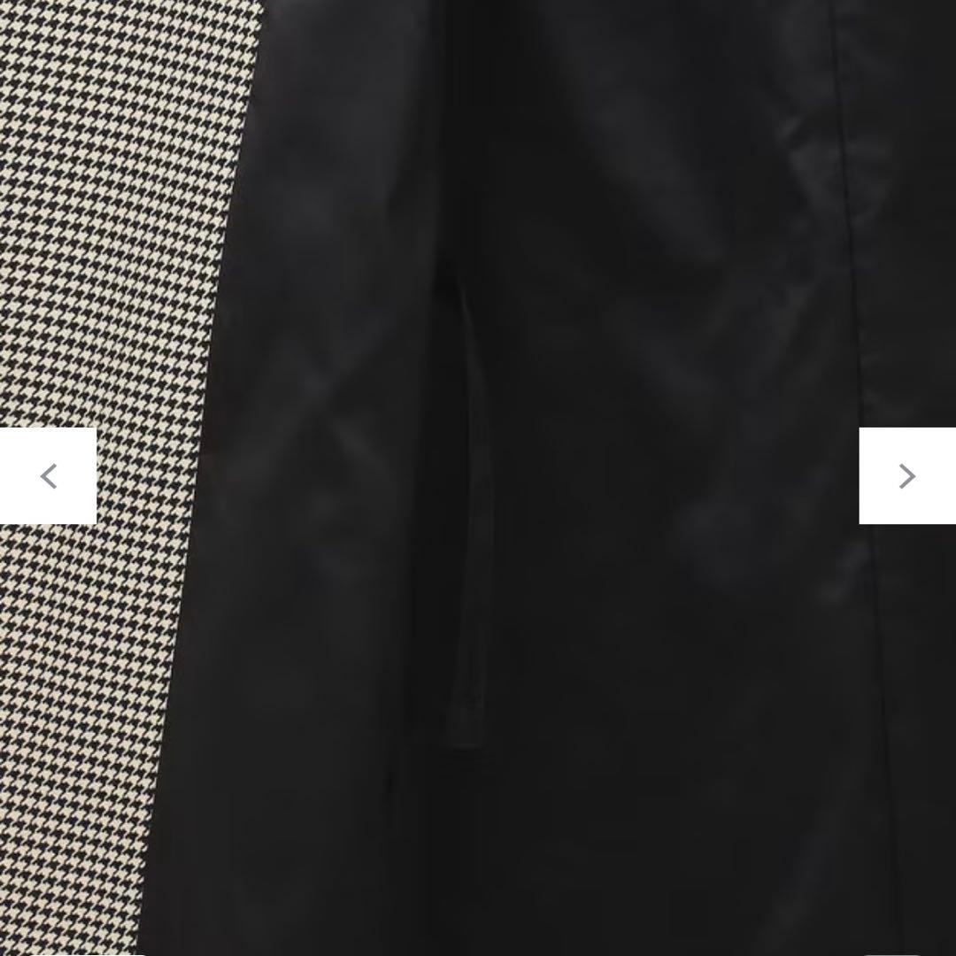 【美品】23区 ガンクラブチェック ロング ジレ モノトーンチェック38