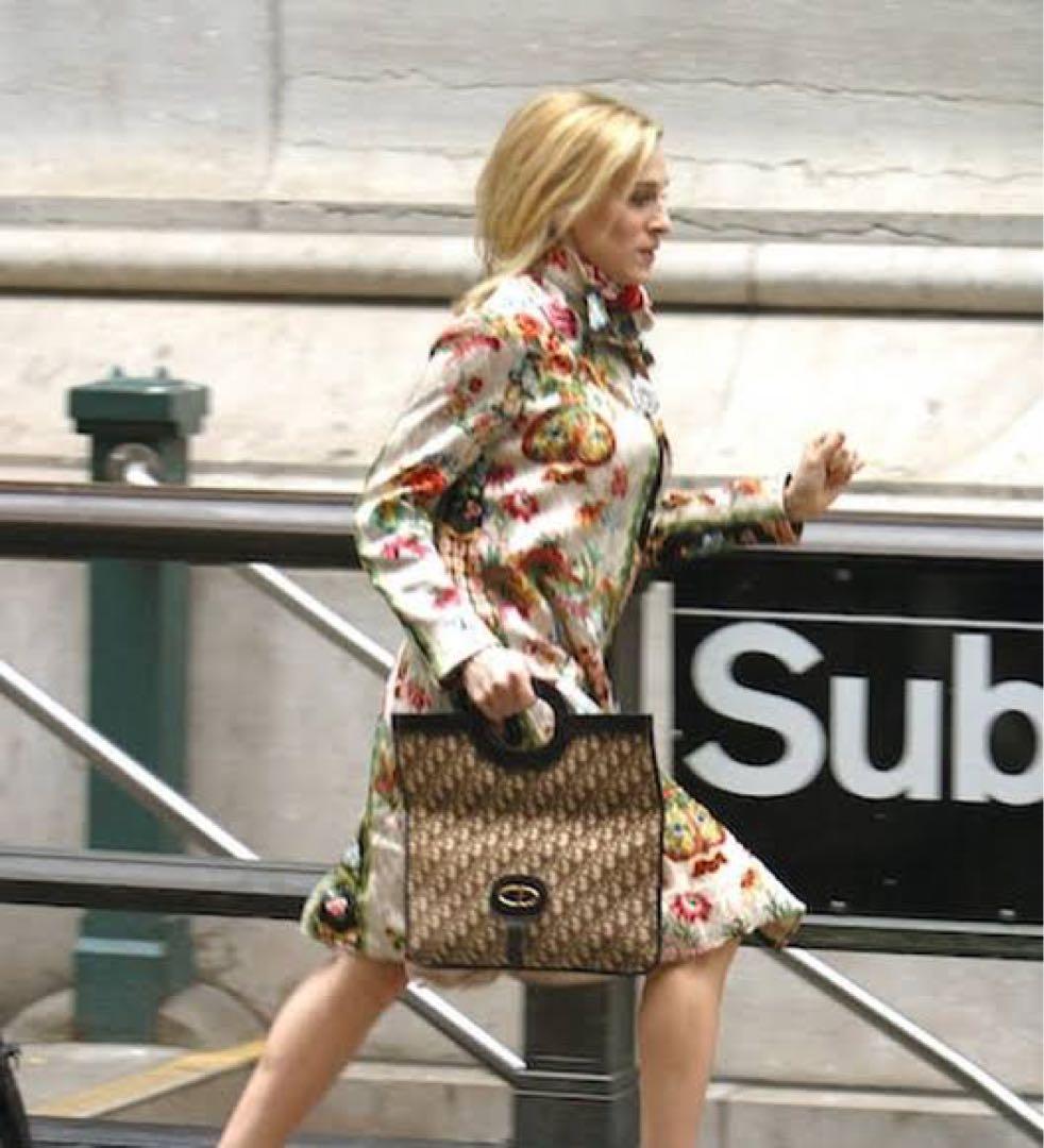 【希少】ヴィンテージ DIOR トロッター クラッチバッグ トート ネイビー