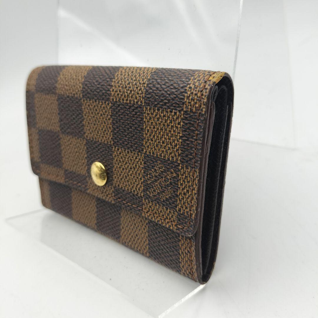 ルイヴィトン　ケース　財布　ポルトモネプラ　ブラウン