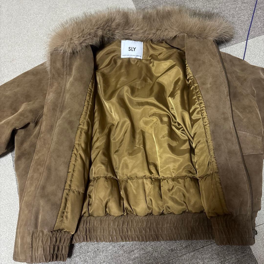 SLY WASHED PUFFER ブルゾン ブラウンカラー