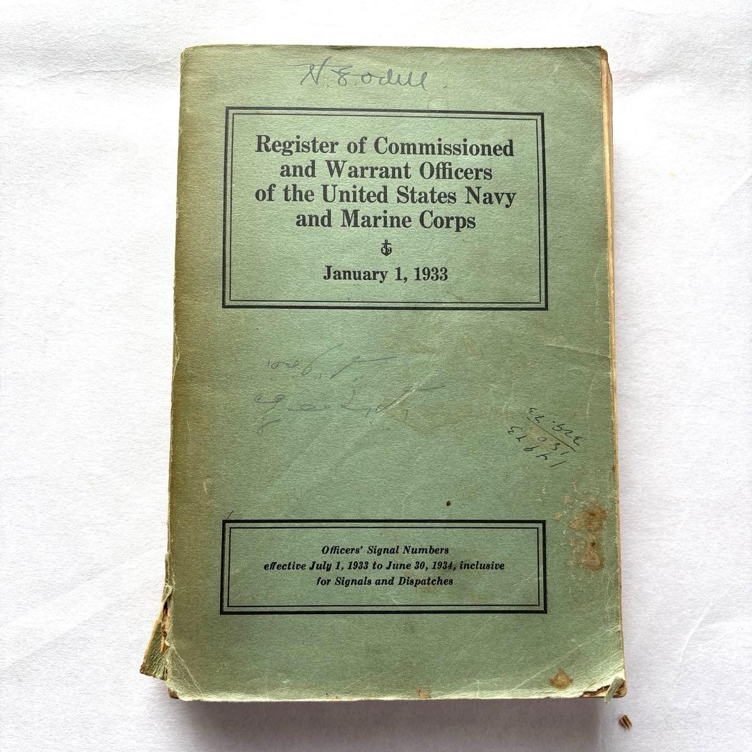 【洋書・海軍】米国海軍および海兵隊の将校名簿 1933年 米国海軍省発行