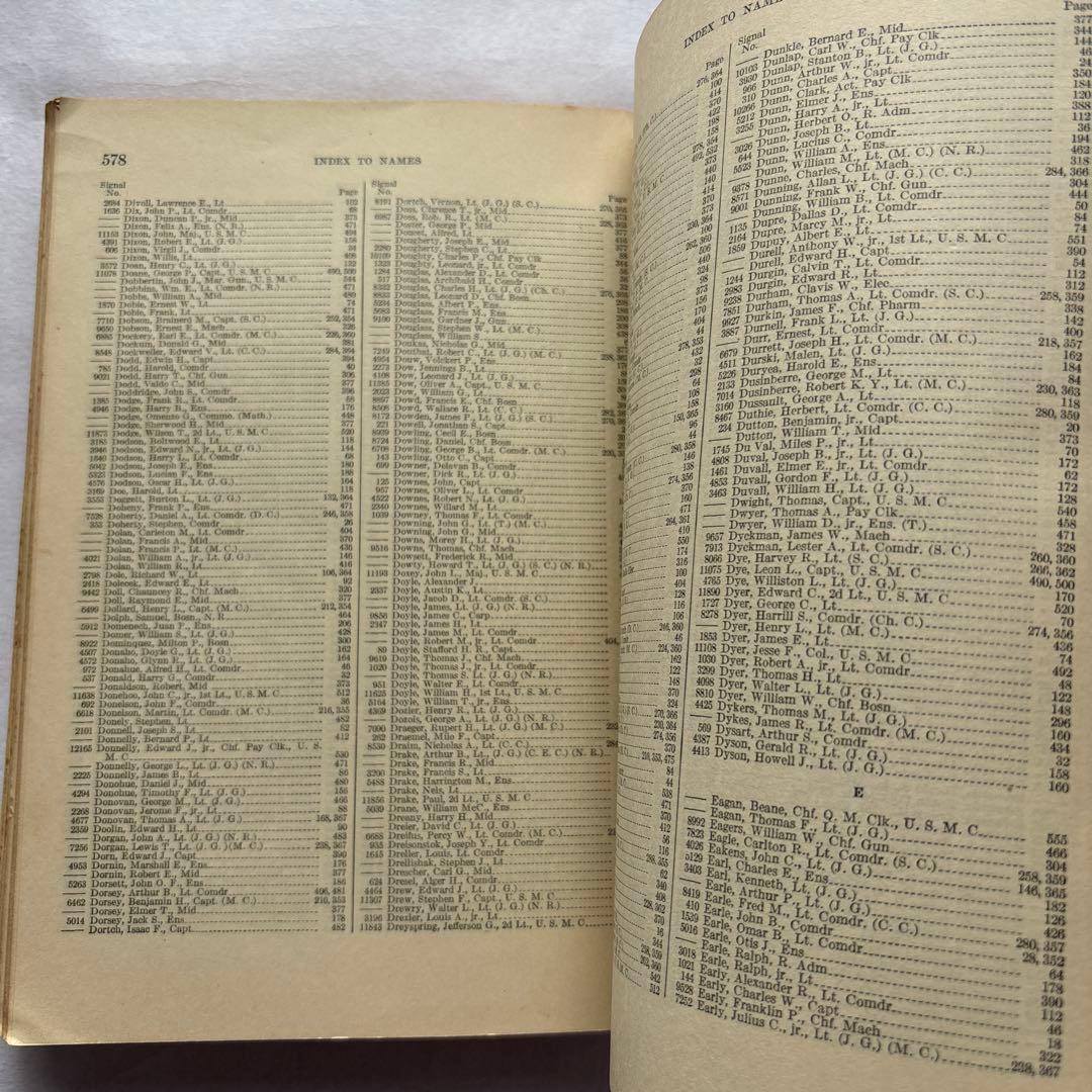 【洋書・海軍】米国海軍および海兵隊の将校名簿 1933年 米国海軍省発行