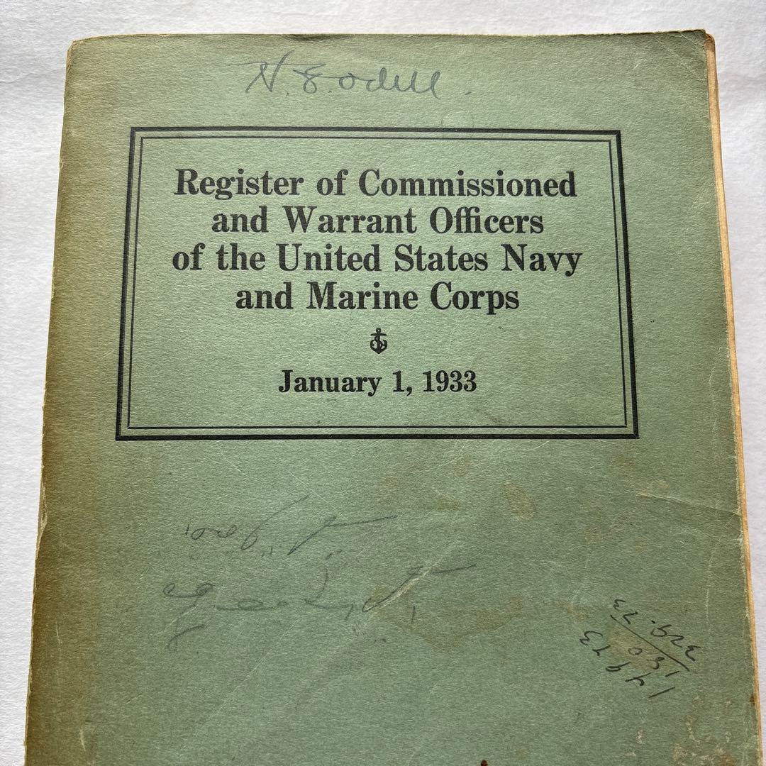 【洋書・海軍】米国海軍および海兵隊の将校名簿 1933年 米国海軍省発行