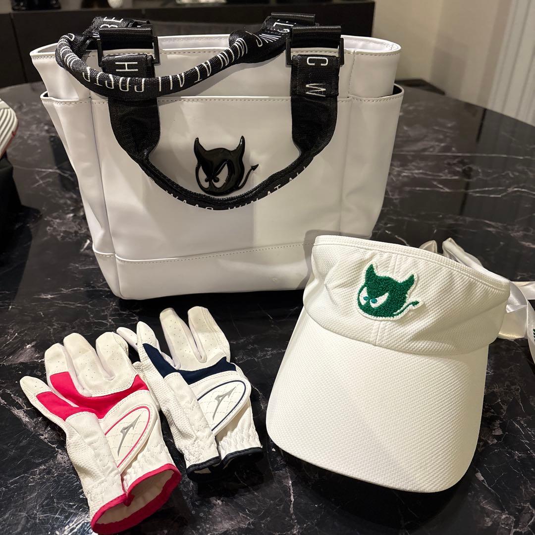 WAAC ワック ゴルフバッグ セット サンバイザー 帽子