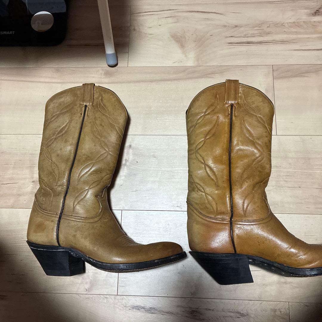 トニーラマ　ブラウン レザー ウエスタンブーツ