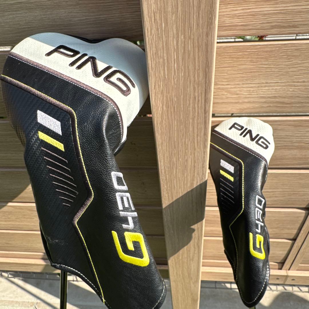 イ*ン様 DESCENTE ロゴプリント キャディバッグ　PINGおまけつき