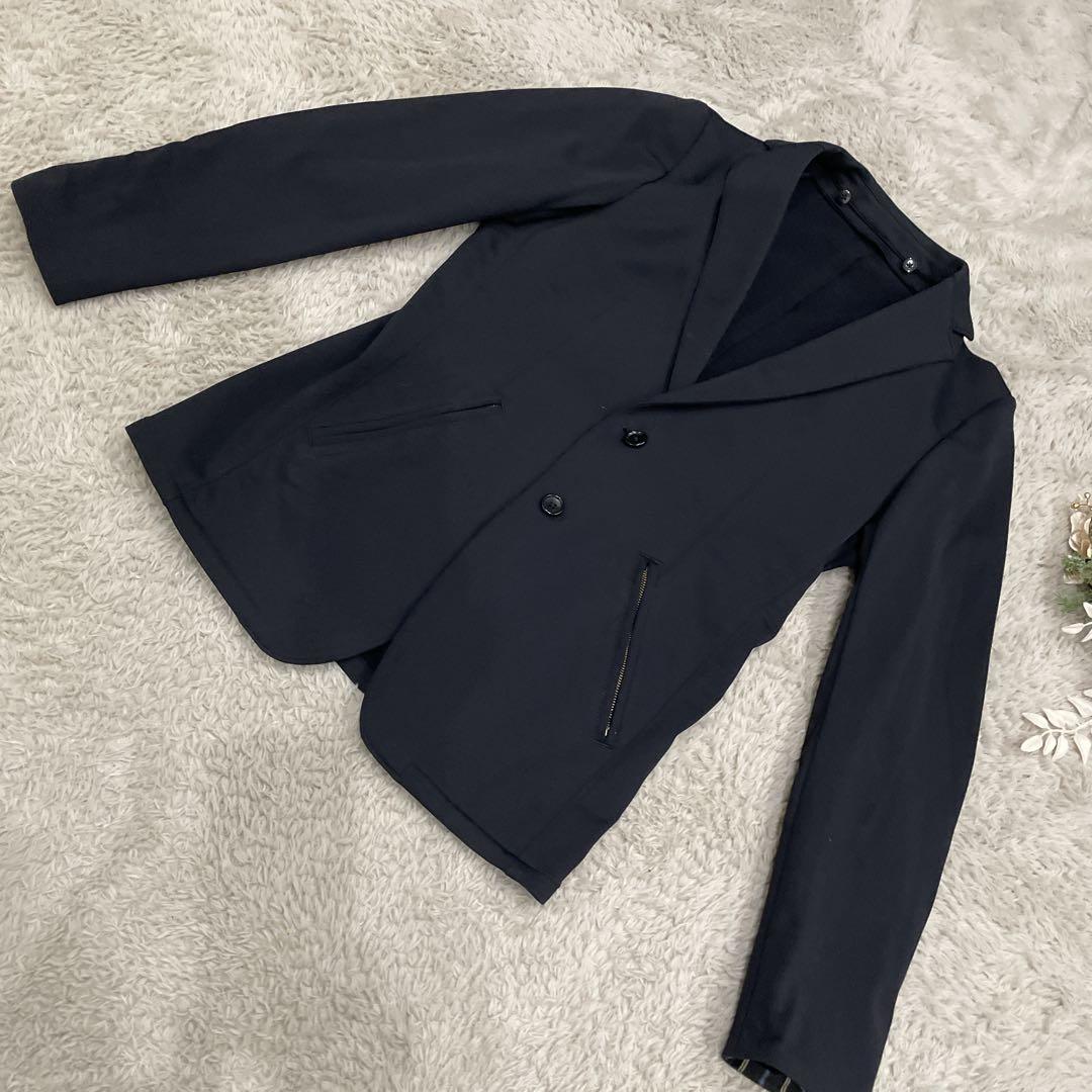 β MEN メンズジャケット　黒　ストレッチ　M フード取り外し可　お洒落