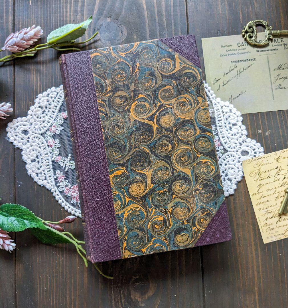 1920年　重厚感あふれる♪アンティーク本４冊セット　ヨーロッパ調インテリア古書