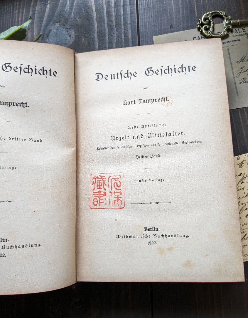 1920年　重厚感あふれる♪アンティーク本４冊セット　ヨーロッパ調インテリア古書