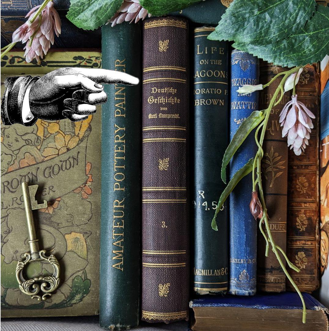 1920年　重厚感あふれる♪アンティーク本４冊セット　ヨーロッパ調インテリア古書